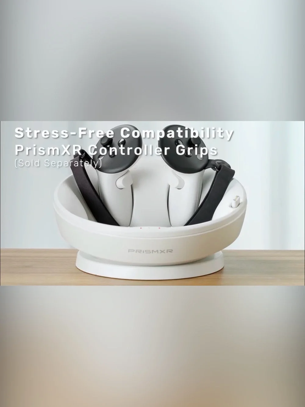 PRISMXR || Carina D1S Lite White Dual VR Controller Charging Dock - Quest 3S